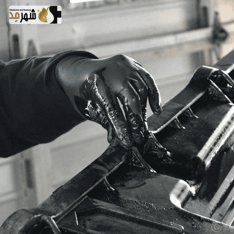 دستکش معاینه نیتریل مشکی گلوری تاچ سایز مدیوم Glory Touch Gloves Bold Size M