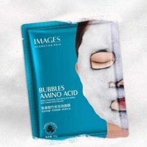 ماسک صورت ورقه ای زغالی همراه با حباب آمینو اسید ایمیجز Facial Sheet Mask Amino Acid Bubbles Images