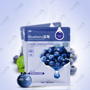 ماسک صورت ورقه ای ضد پیری بلوبری هچانا Facial Sheet Mask Blueberry HCHANA