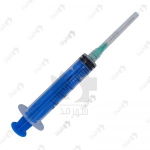 سرنگ 10 سی سی آوا مدل لوئرلاک (پیچی) با سرسوزن طول 38 میلی متر و گیج 21 Ava Luerlock Syringe 21G 10cc