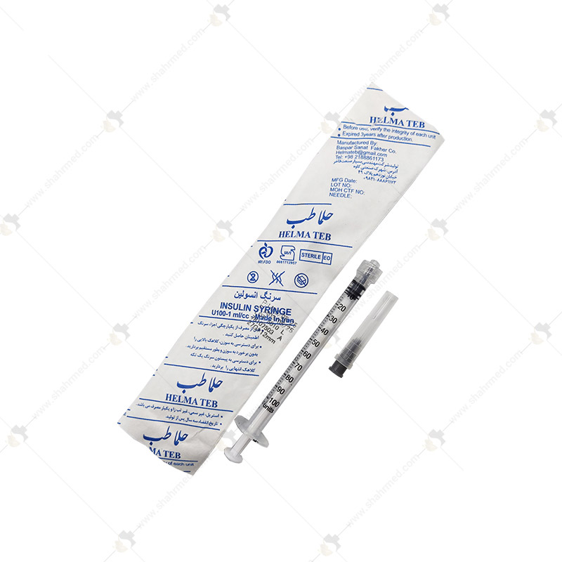 سرنگ 1 سی سی حلما مدل لوئرلاک (پیچی) گیج 27 با طول 12 میلی متر Helma LuerLock Syringe 27G 1cc
