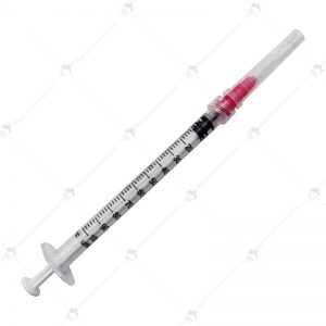 سرنگ 1 سی سی حلما مدل لوئرلاک (پیچی) گیج 29 با طول 12 میلی متر Helma LuerLock Syringe 29G 1cc