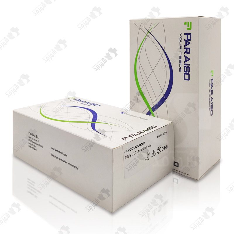 کوکتل مزوتراپی 5 سی سی اسپانیایی پارایزو مدل گلیکولیک اسید Mesotherapy Cocktail Paraiso Gylicolic Acid 5cc