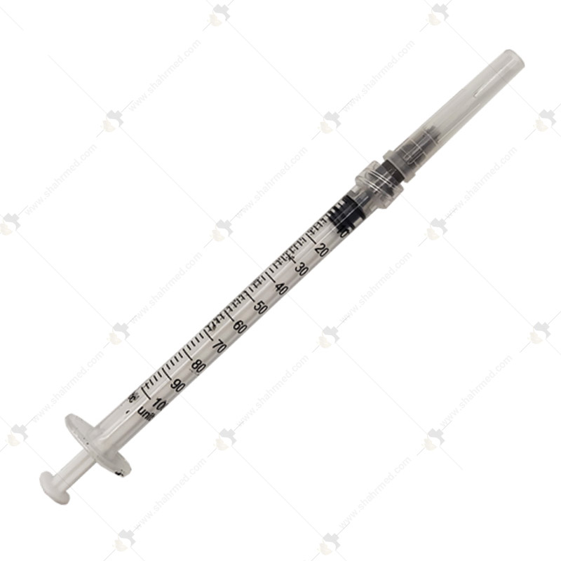 سرنگ 1 سی سی حلما مدل لوئرلاک (پیچی) گیج 27 با طول 12 میلی متر Helma LuerLock Syringe 27G 1cc