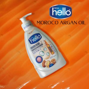 کرم پمپی دست و صورت 330 میلی لیتری هلو مدل روغن آرگان Hello Argan Oil Cream 330ml