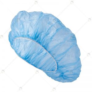 کلاه بیمار آبی کش دار کشدار یکبار مصرف در بستههای 100 عددی blue Patient Cap