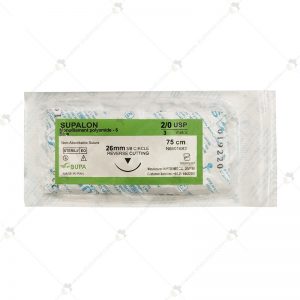 نخ بخیه سوپالون مدل 2/0 با سرسوزن 26 میلی متری ریورس Surgical Suture Supalon 2/0