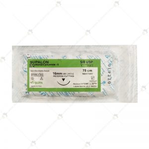 نخ بخیه سوپالون مدل 5/0 با سرسوزن 16 میلی متری ریورس Surgical Suture Supalon 5/0