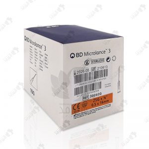 سرسوزن گیج 25 بسته 100 عددی بی دی با طول 16میلی متر BD Microlance Needle G25 16mm