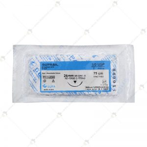 نخ بخیه سوپاسیل مدل 3/0 با سرسوزن 16 میلی متری ریورس Surgical Suture Supasil 3/0