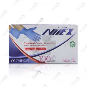 دستکش معاینه نیتریل آبی نیتکس سایز لارج My Glove Nitrile Nitex Size L