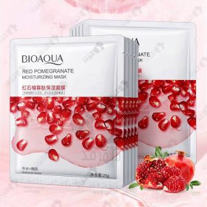 ماسک صورت ورقه ای آبرسان انار بیوآکوا Facial Sheet Mask Pomegrante BioAQUA