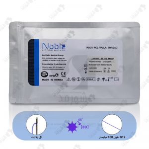 نخ PDO لیفتینگ نوبل مدل 8 بعدی گیج 19 100 میلی متری Noble Lifting PDO Thread L-Blunt 8D 19G 100mm