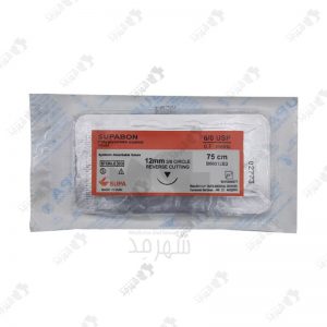 نخ بخیه سوپابن مدل 6/0 با سرسوزن 12 میلی متری ریورس Surgical Suture Supabon 6/0