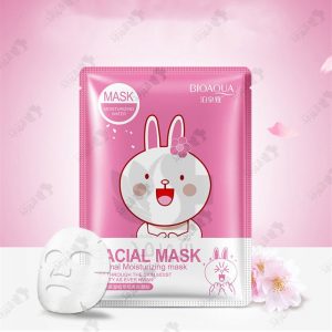 ماسک صورت ورقه ای آبرسان خرگوش با عصاره شکوفه گیلاس بیوآکوا Facial Sheet Mask Cherry Blossoms BioAQUA